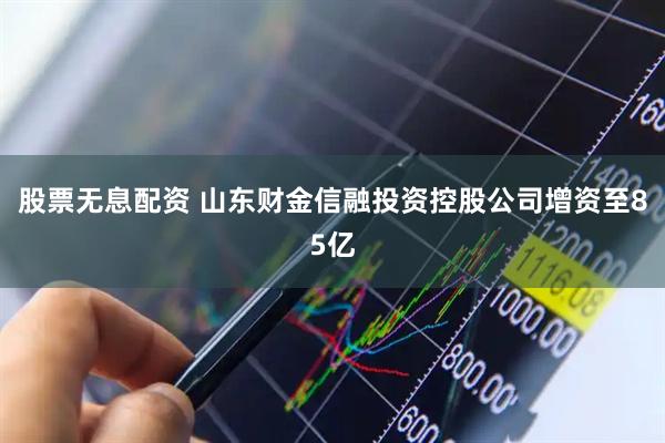 股票无息配资 山东财金信融投资控股公司增资至85亿